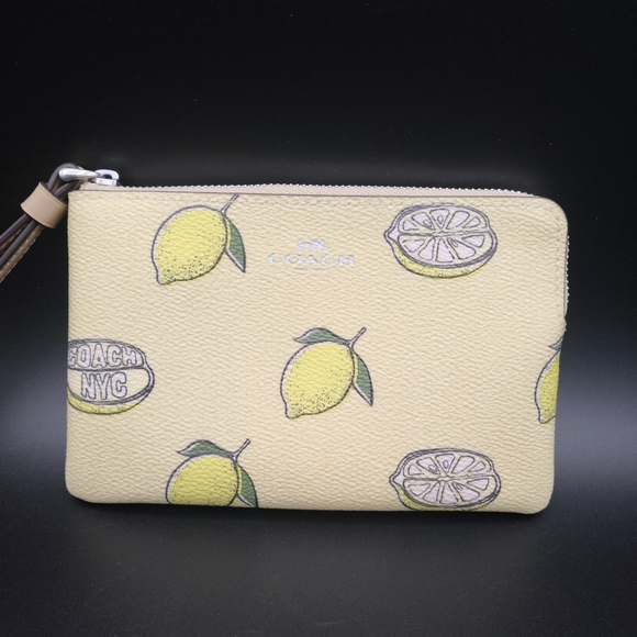 Coach Wristlet  Quarter Zip with Lemons